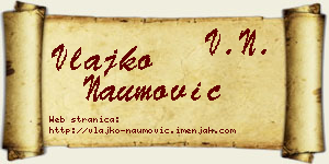 Vlajko Naumović vizit kartica